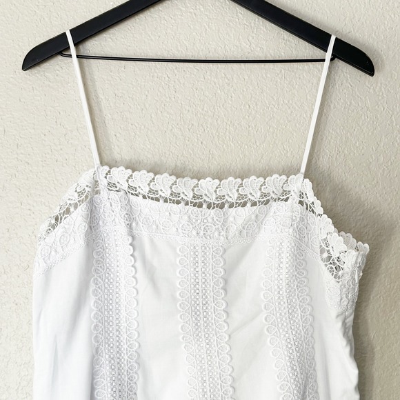 Charo Ruiz Short Dress Ornella White Lace Trim Mini Slip Dress Womens Large NEW - Picture 4 of 9